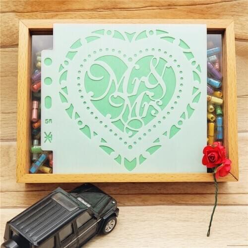 13x14cm Wedding Tree Scrapbook Stencils Spray Plastic Mold Shield DIY Cake Hollow Embellishment Printing Lace Ruler Valentine