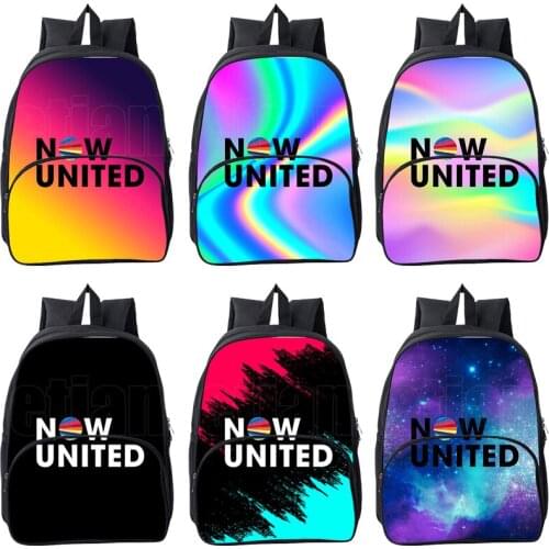 3D Printed Now United Backpack Better Lyrics NU Team Women TravelBag Chirdren 16Inch Schoolbags Kids Kindergarten Zipper Bookbag