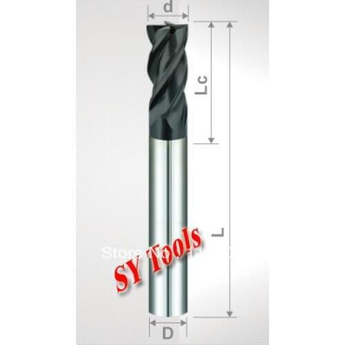 4mm Four Flutes Spiral Bit Milling Tools Carbide CNC Endmill Router bits hrc45