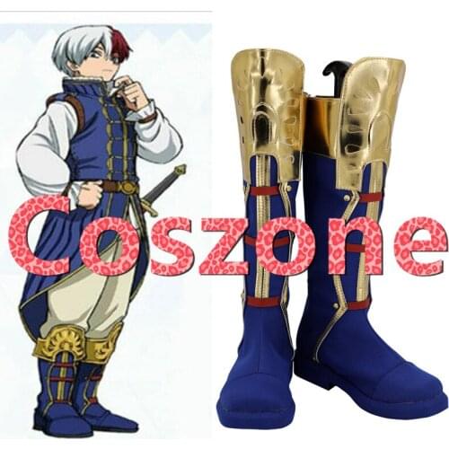 My Hero Academia Boku No Hero Akademia Todoroki Shoto Blue Cosplay Shoes Boots Halloween Carnival Cosplay Costume Accessories