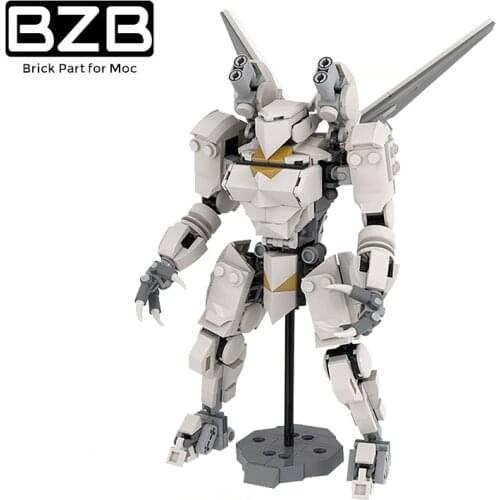 BZB MOC City Creative Mecha Engel-01 MK-II Robot Building Block Model Decoration Kids DIY Educational Toys Boys Best Gifts