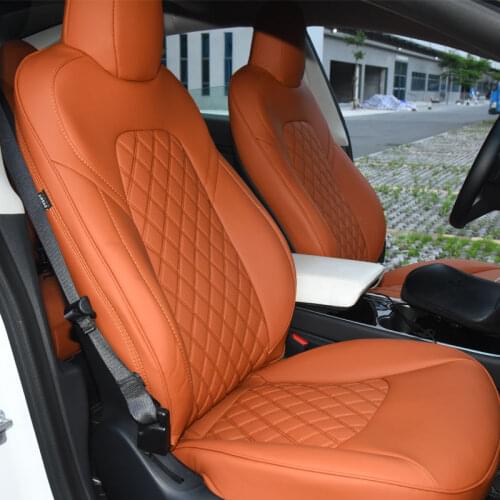 Car Seat Cover Protector Cushion Pad For Tesla Model 3 Y Leather Waterproof Auto Styling Interior Accessories Customized White