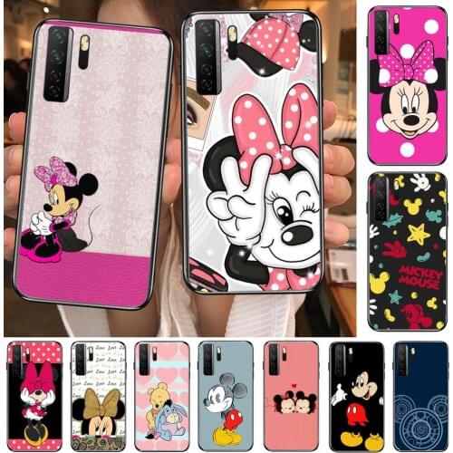 Mouse Mickey Black Fun Black Soft Cover The Pooh For Huawei Nova 8 7 6 SE 5T 7i 5i 5Z 5 4 4E 3 3i 3E 2i Pro Phone Case cases