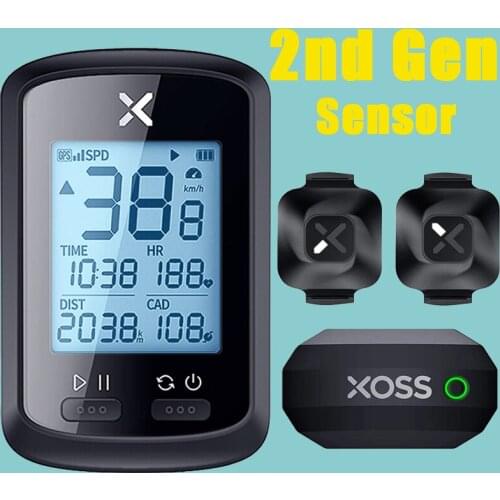 XOSS G Plus Bicycle Computer Wireless Bike Speedometer GPS Ant+ 2nd Gen Cadence Speed Sensor Smart Strava Cycling Cyclocomputer