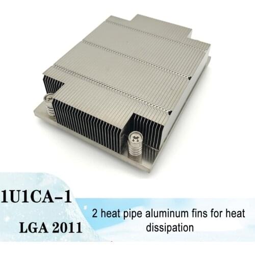 COOLSERVER 1U1CA-1 Server CPU Cooler 2 Heatpipe Aluminum Heatsink for Intel LGA2011 Passive Cooling