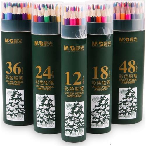 Deli Oily Colored Pencil Set 12 Colors Drawing Pencils Drawing Sketches School Supplies Secret Garde Pencil