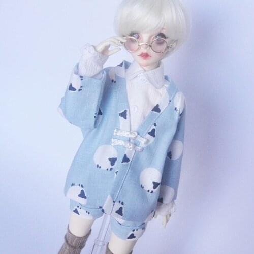 D03-P383 children toy BJD DD SD MSD 1/6 1/4 1/3 dolls clothes Cute cardigan shorts pants 4pcs/set