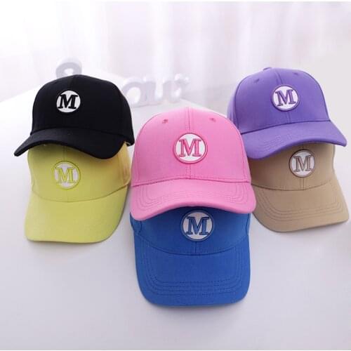 Kids Boys Girls Baseball Caps Letter Embroidery Cotton Spring Summer Sun Hats For Children