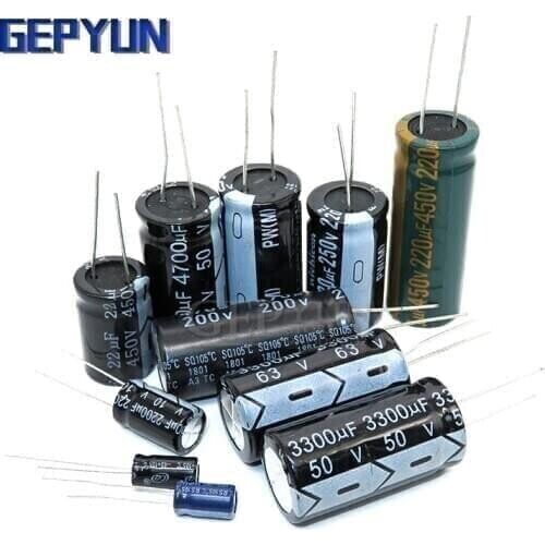 5PCS 250V330UF 250V330UF 250V220UF 25V3300UF 250V150UF 200V330UF 400V180UF 450V220UF 25V6800UF Electrolytic capacitor New Gepyun