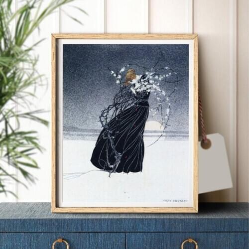 Kay Nielsen Vintage Painting Artwork Poster Mother Among Thorns Extremely RARE Canvas Prints Wall Art Pictures Living Room Decor