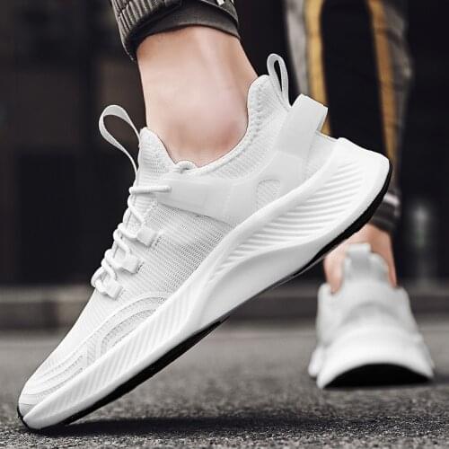 New Mens running shoes light sneakers summer breathable mesh elastic outdoor sports fashion casual shoes jogging shoes