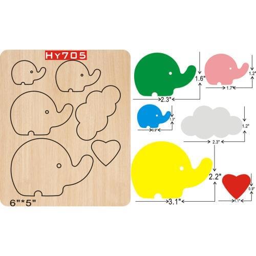 Small elephant decoration cutting dies 2019 new die cut &wooden dies Suitable for common die cutting machines on the market