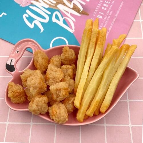 10Pcs Simulation Fried Chicken French Fries 1:12 Dollhouse Miniature Doll house Accessories Restaurant Mini Play Toys Hot Sale