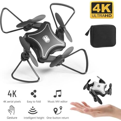 MiNIi Drone 4K Ultra HD Camera quadcopter 15 minutes flight Time One key Return Voice Control 3D Roll Drones RC Helicopter Dron