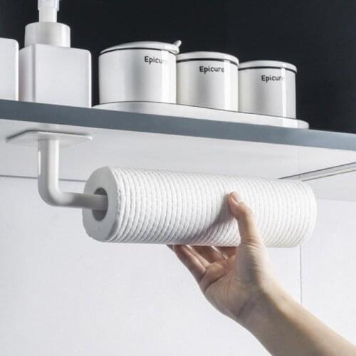 Multi-function Hooks Strong Non-marking Paper Towel Hooks Storage Racks Wall Stickers Hangers Bathroom Kitchen Accessories New