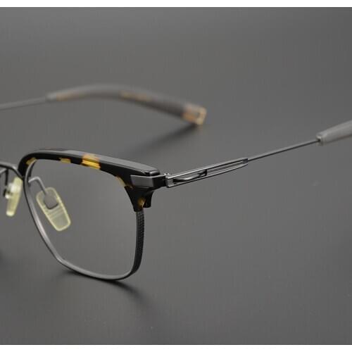 High Quality Titanium Glasses Frame Men Women Handmade Vintage Square Eye Glasses Optical Eyeglasses Frames Man Clear Eyewear