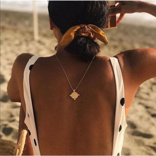 PerisBox 925 Sterling Sliver Face Pendant Chokers Necklace Minimalist Coin Disc Choker Necklaces Chic Layered Chain Necklaces