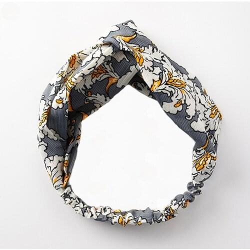 New Bohemian Style Knotted Turban Headband Vintage Elastic Hairband Girls Flower Headwrap Bandana Hair Accessories For Women