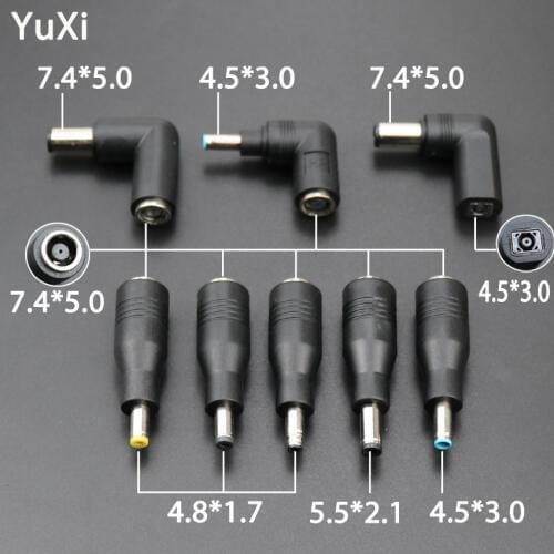 YuXi DC 7.4x5.0mm female to 7.4 5.0mm 4.5x3.0 4.8x1.7mm 5.5x2.1 male jack 4.5x3.0 to 5.5x2.1 Converter for laptop power adapter
