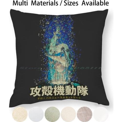 Ghost In The Shell Pillow Case Throw Pillow Cover Cotton Linen Flax Manga Gits Hentai 1980s Japanimation Masamune Shirow 80s
