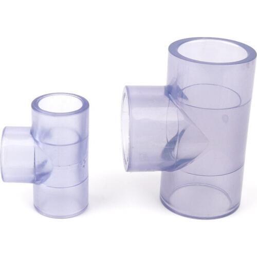 1pc Inner Dia 25 32mm Transparent PVC Tee Connector Aquarium Fish Tank Tube DIY Tools Garden Water Connectors UPVC Pipe Joints