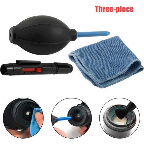 Cleaning Cloth Brush and Air Blower In 1 Set Digital Camera Cleaning kit Dust Photography Professional Cleaner Air Blower 3 Pcs
