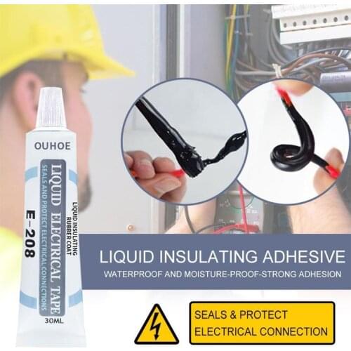 30ml Black White Liquid Electrical Glue Fast Sealing Rubber Electronic Anti-u Waterproof Insulation Fix Dry Tape Tube Paste Hot
