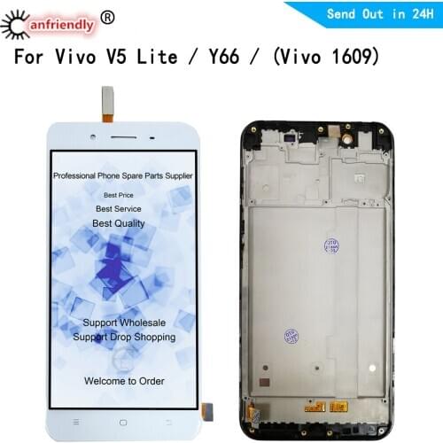 LCDs For vivo V5 Lite (vivo 1609) 1906 LCD Display Touch Panel Screen Sensor Digitizer Module With Frame Assembly For Vivo Y66