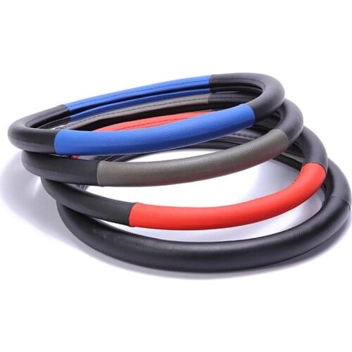 1pcs Non-slip Car Handle Case 38cm PU Leather Protective Cover Universal Car Steering Wheel Cover 4 Seasons Auto Accessories