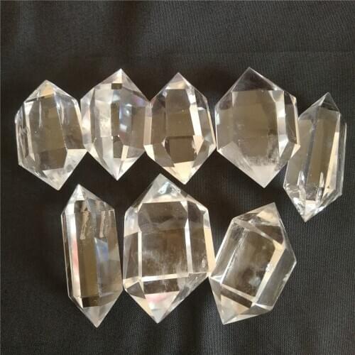 1pc Top Quality 100% Natural Quartz Crystal Double Point Mineral Specimens wicca Healing