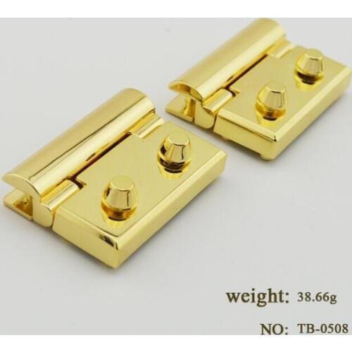 10piece/lot) high-end alloy square lock button new female bag manual mechanism locking double press lock
