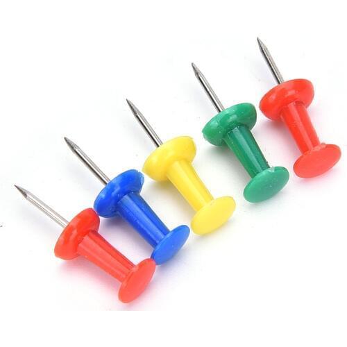80Pcs Assorted Making Thumb Tacks Multicolor Plastic Tacks Push Pins Cork Board Office School Stationery Supplies