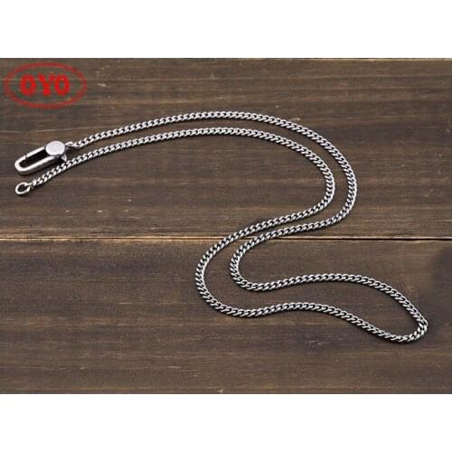 925 sterling silver necklace retro tide brand wild silver chain personality 9 sterling silver necklace