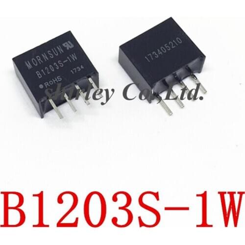 Free shipping 5pcs New original MORNSUN Isolated power module B1203S-1WR2 B1203S-1W B1203S SIP-4 DC-DC 12V turn 3.3V