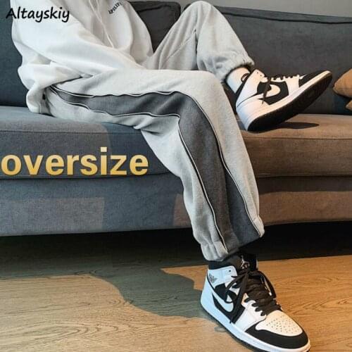 Casual Pants Women Large Size 3XL Female Patchwork Spring Korean Style Streetwear High Waist Mujer De Moda Stylish Kpop Trouser