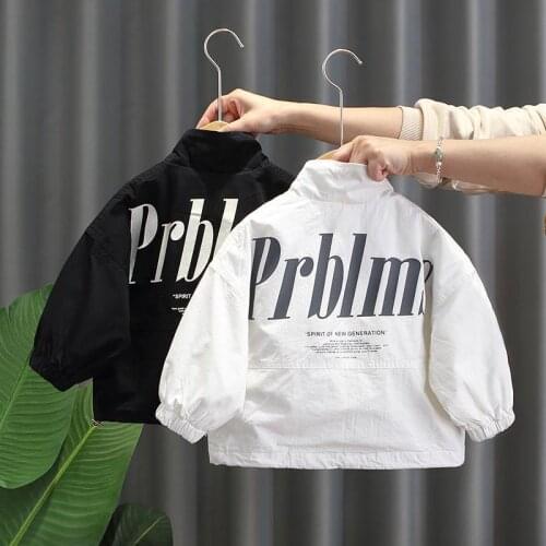 Childrens Clothing Boys Girls Spring And Autumn Letters Jacket New Handsome Childrens Thin Jacket Kid Coat Unisex Jacket