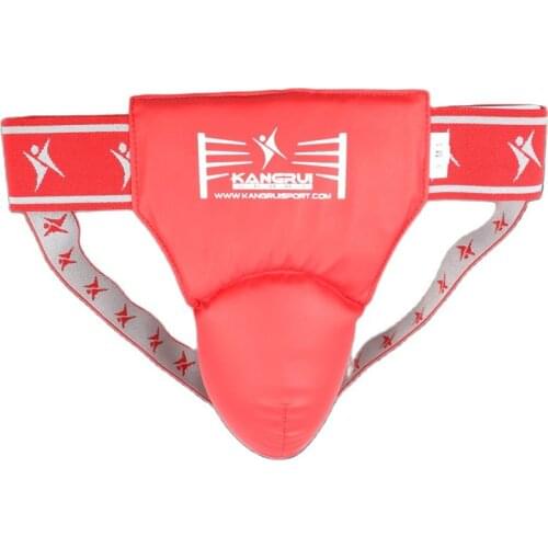 Hot sale MMA crotch guard groin protector adult children Taekwondo Karate jock strap Male Supporter Cup boxing Groin guard red