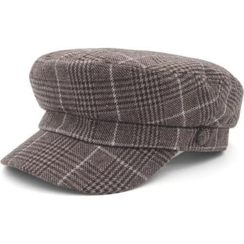 Classic Beret Cap For Women Spring And Autumn Retro Plaid Flat Fashion Trend British Tartan Casual Directors Cap Female 2019