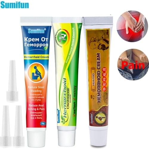 Sumifun 3 Types of Hemorrhoids Ointment Crack Pain Relief Mixed Anal Internal External Anal Fissure Chinese Cream Painkiller