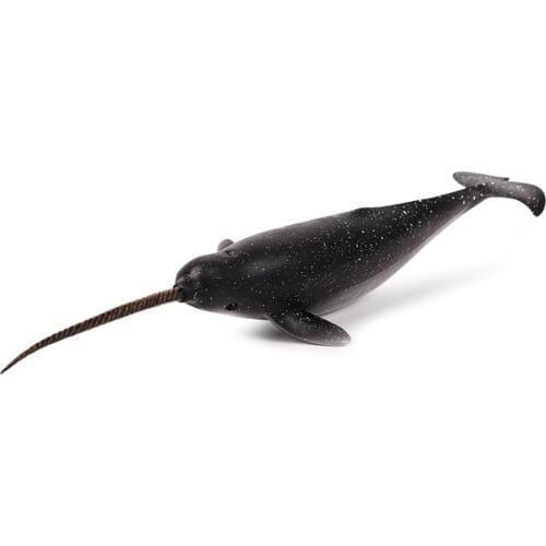 Simulation Animal Model Toys Narwhal Whale Ocean Figures Education Cognitive Kids Educational Toys for Children Gift