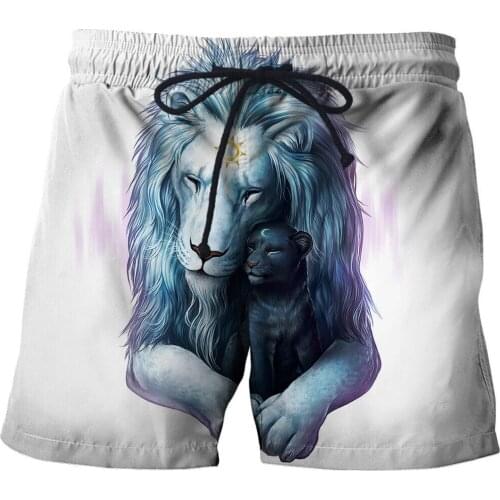 3D animal theme beach shorts men Tiger Graphic Shorts Summer quick-drying surf shorts Mens funny shorts Casual sports shorts