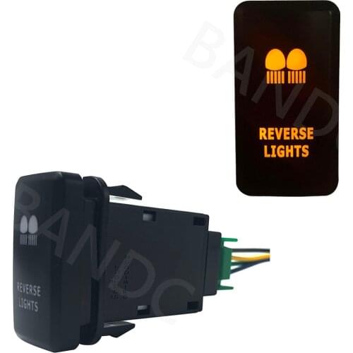 Orange Led,REVERSE LIGHTS SPST Push Switch for Toyota Landcruiser 100 Series, Toyota Car Accessory, 3Amp 12V,+ Wiring Connector