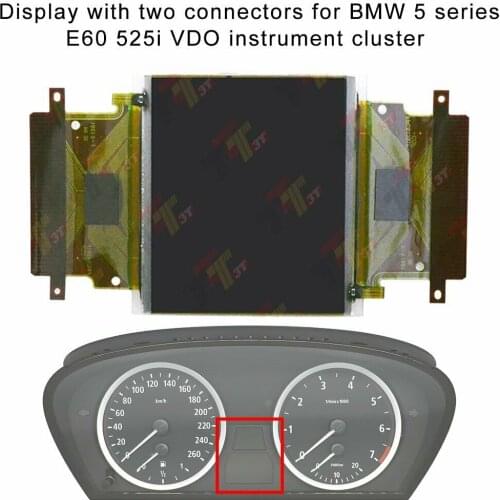 Instrument cluster VDO LCD Display For BMW E60 2003-2007 (NON-LCI) Dashboard Screen with two connectors