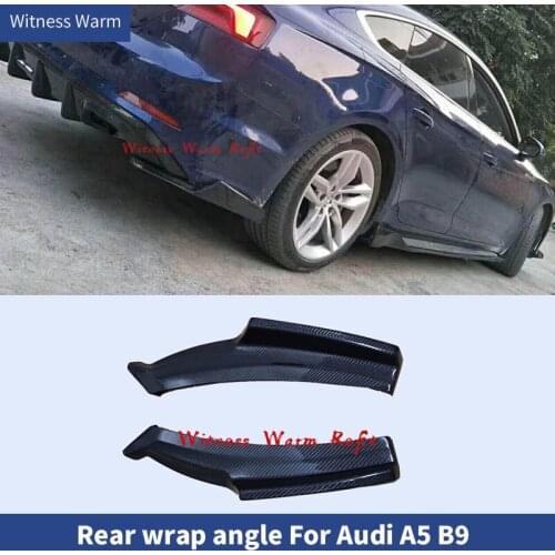 Carbon Fiber Rear Bumper Lip Splitters Aprons Flaps for Audi A5 B9 2017 2018 2019 FRP Car wrap angle