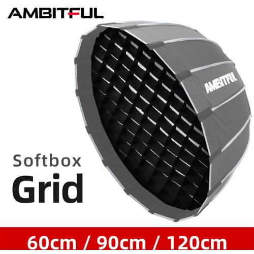 AMBITFUL 60cm 70cm 90cm 120cm Softbox Honeycomb Grid for Godox AMBITFUL Aputure Nanlite Neewer Deep Parabolic Softbox Grid