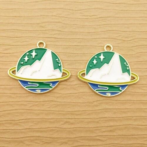 10pcs 23x28mm enamel mountain charm for jewelry making cute earring pendant bracelet charm necklace charms diy finding