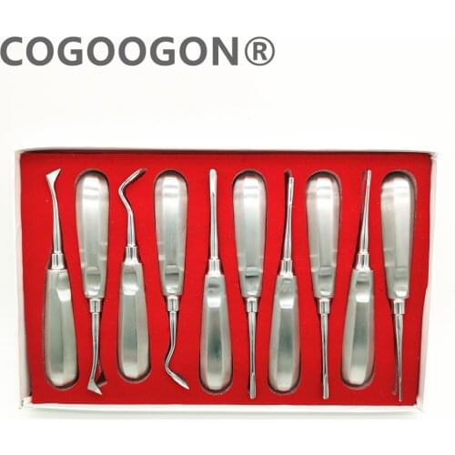 10Pcs Stainless Steel Dental Orthodontic Root Elevator Head Curved Pen Tool Dentistry Dentist Instrument Teeth Whitening Device