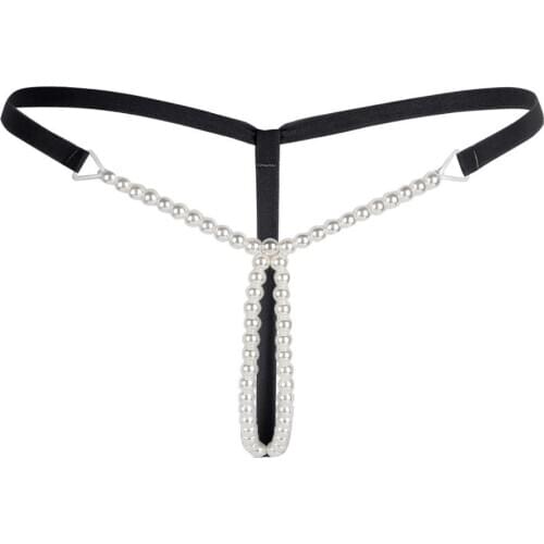 Hot Sell Sexy Lingerie for Women Sex Wear Pearls Massage Ladies Panties Beading G-string Babydoll Bikini Micro Thong Underwear