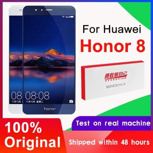 100% Original 5.2'' Display Replacement With Frame For Huawei Honor 8 LCD Touch Screen Digitizer Assembly For Honor 8 With Logo