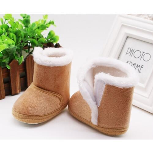 Winter Baby Girls Snow Boots Warm Leather Fur Baby Botas Waterproof Infant Boot Boys Bootie Shoes Non-slip
